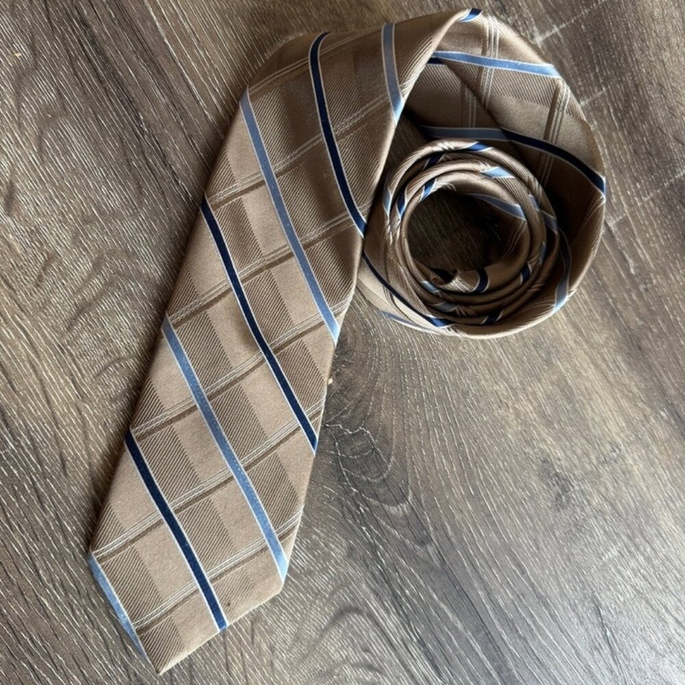 MICHAEL Michael Kors Plaid Pattern 100% Silk Men's Necktie